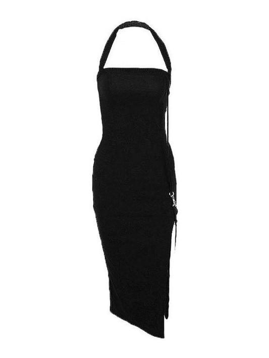 Sixsr Split Halter Maxi Dress