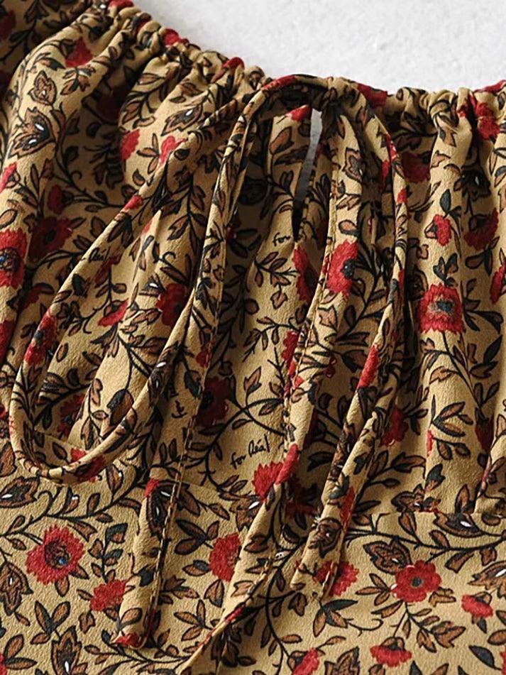 Sixsr Vintage Floral Slip Mini Dress